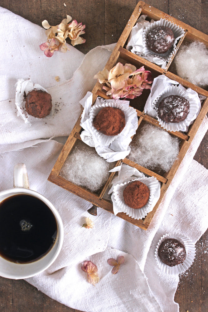 Schoko-Nuss-Pralinen mit Kaffeegeschmack