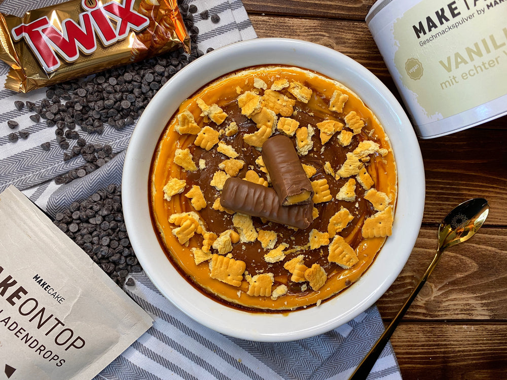 TWIX-CHEESECAKE-KUCHENBOWL  IM MAKECAKE-STYLE