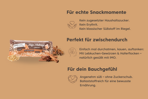 
                  
                    Lade das Bild in den Galerie-Viewer, Low Sugar Riegel Lebkuchen
                  
                