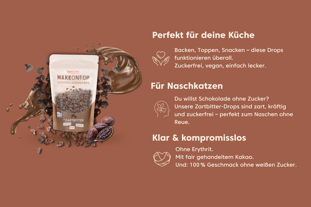 
                  
                    Lade das Bild in den Galerie-Viewer, Schokodrops ohne Zuckerzusatz Zartbitter
                  
                