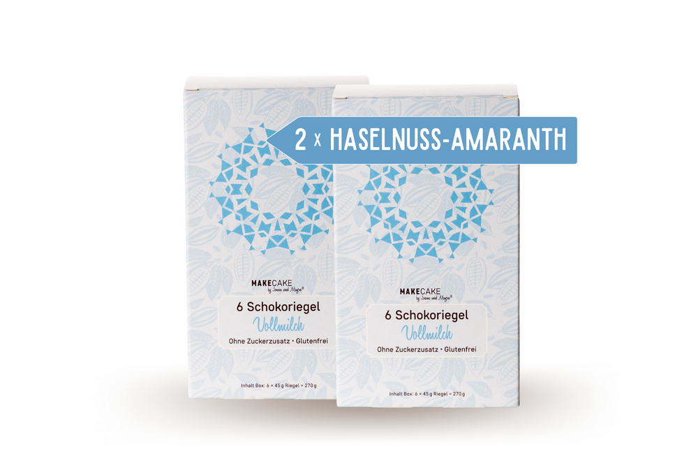 2er-Set Schokoriegel Vollmilch Haselnuss-Amaranth