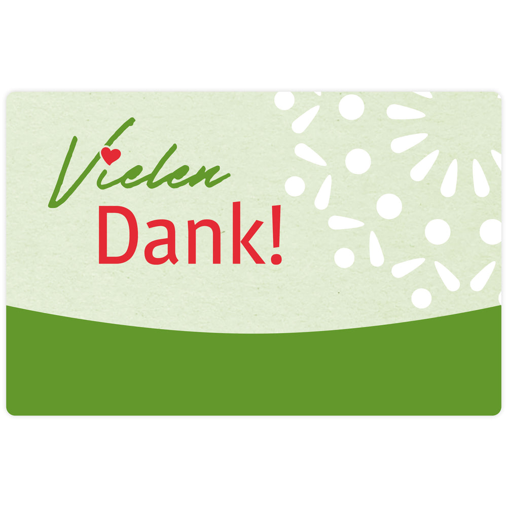 Geschenkgutschein Vielen Dank